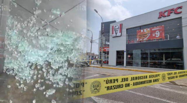 Delincuentes dispararon contra el local de KFC,  en Comas.