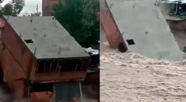 Media docena de casa se vieron afectadas con la crecida del río Cunas.