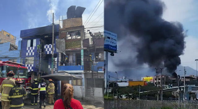 Reportan incendio en viviendas de San Juan de MIraflores.