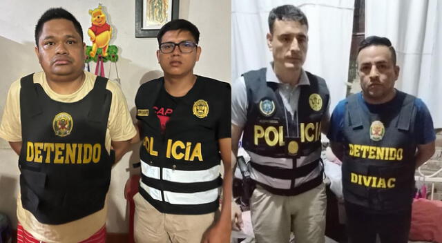 Dos de los detenidos. Esta banda tenía su radio de acción también en Lima y Loreto.