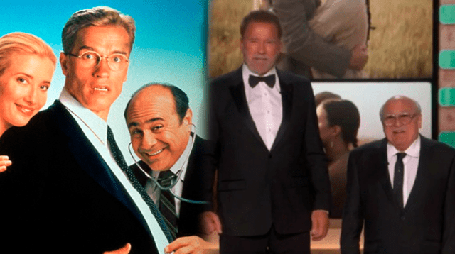 Arnold Schwarzenegger y Danny DeVito juntos en los Oscar 2024