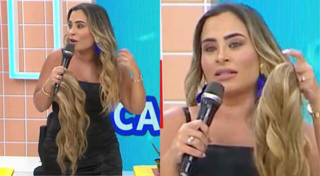 Ethel Pozo se quita las extensiones y revela la cantidad de su cabello.