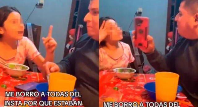 Niña molesta reclama a su papá al ver que sigue a otras 'mujeres' y es viral en TikTok.