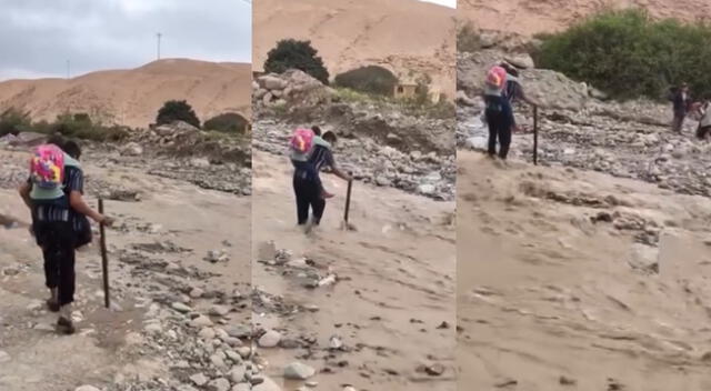 Profesor de Tacna arriesgo su vida para que su alumna llegue a clases.