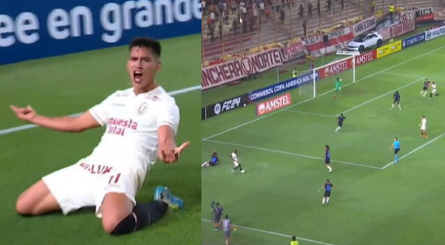 ‘Tunche’ Rivera apareció en el Universitario vs. LDU Quito con este gol.