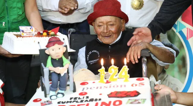 Don Mashico tiene 124 años y va para los Récord Guinness.