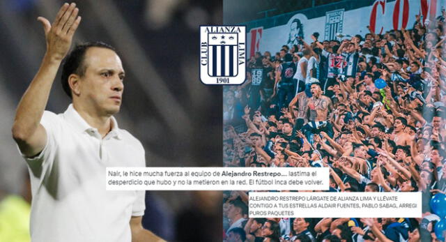 Hinchas de Alianza Lima tilda de "ratonero" a Alejandro Restrepo durante partido con Cerro Porteño.