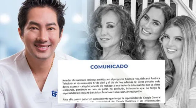 Jhonattan Fong, hermano del Doctor Fong, emite comunicado en contra de América Hoy.