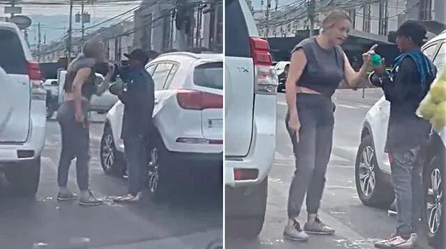 Mujer que reclama a un limpiaparabrisas, con arma de fuego en su mano, se ha viralizado en redes sociales.