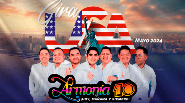 Armonía 10 se presentará en seis lugares de los Estados Unidos.