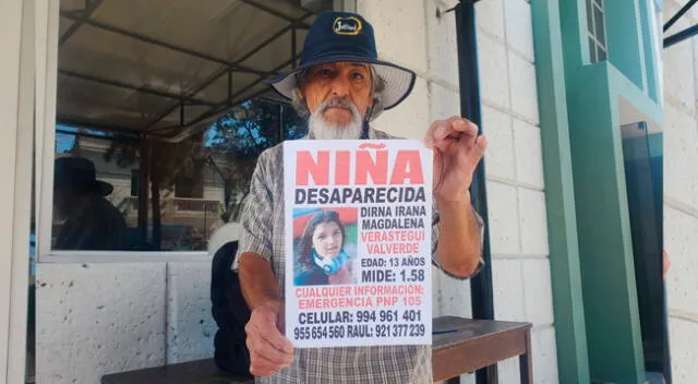 Padre busca a su hija de 13 años desaparecida el 30 de abril en Arequipa.