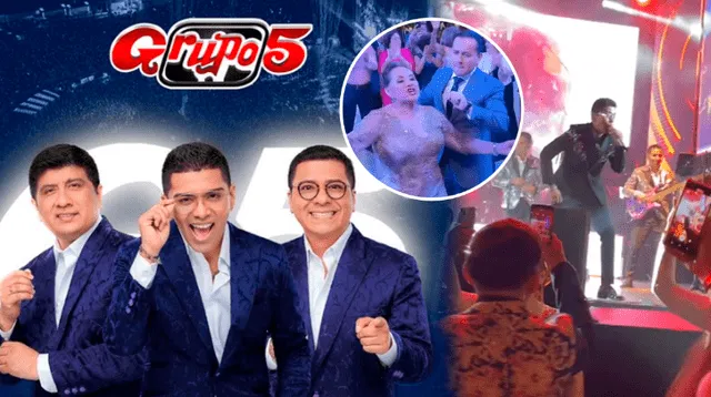 Grupo 5 fue el plato fuerte en la fiesta de la mamá de Richard Acuña.