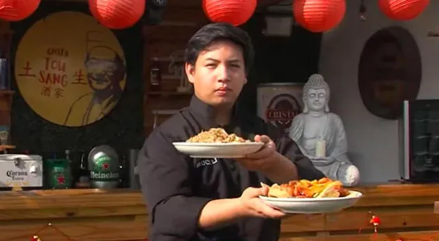 Maestro chifero de San Juan de Lurigancho sirve platos contundentes que deja satisfechos a sus comensales.