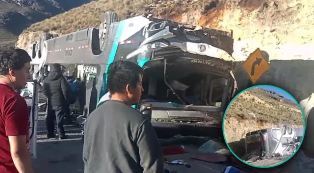 Bus de CIVA sufre aparatoso accidente en Apacheta - Vía Libertadores, ubicado en Ayacucho.