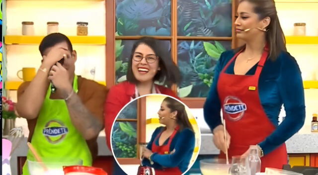 Karla Tarazona tuvo sorpresiva reacción al ver bailar a Christian Domínguez con una cocinera.