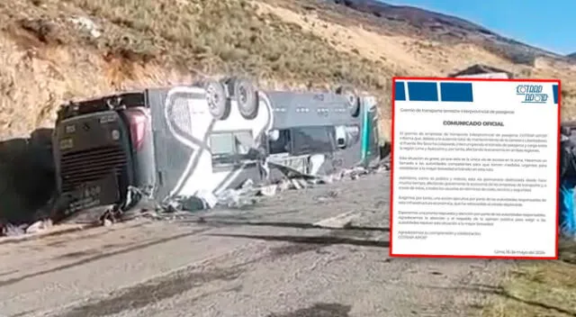 Bus de CIVA sufrió fatal accidente el último 14 de mayo a la altura de Apacheta, en Ayacucho.