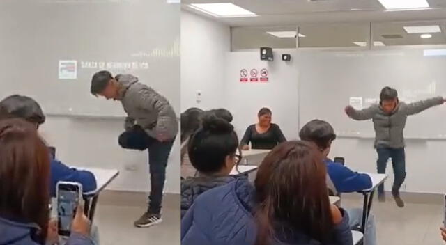 Alumno llamó la atención en TikTok con su impresionante baile.