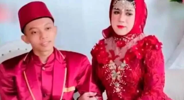 El muchacho quedó en shock al descubrir que se trata de un hombre disfrazado de mujer en Indonesia.