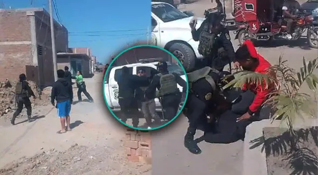 Policía pasó momentos de terror durante un operativo de tránsito en Chiclayo.
