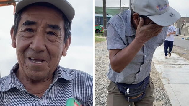 El señor Eduardo reveló entre llantos que perdió a su esposa hace 12 días y sale a vender helados para sobrevivir, ya que no los ve mucho a sus hijos.