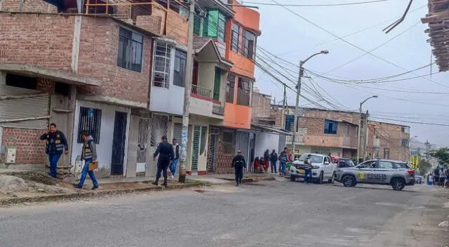La escena del crimen fue cercada por la policía en El Porvenir.