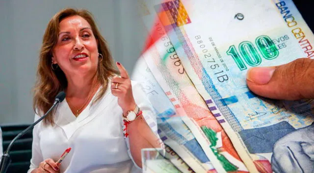 Gobierno de Dina Boluarte entrega bonos.