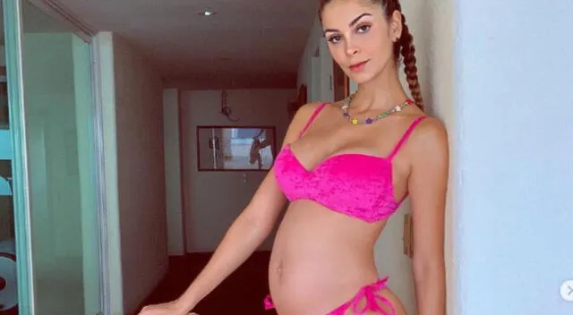 Laura Spoya en su primer embarazo en el 2019.