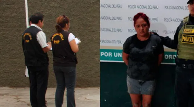 Mujer fue detenida y agentes de Criminalística estudian este crimen en Piura.