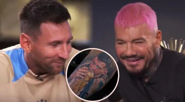 Marcelo Tinelli sorprende a Lionel Messi con tatuaje de su rostro en su piel.