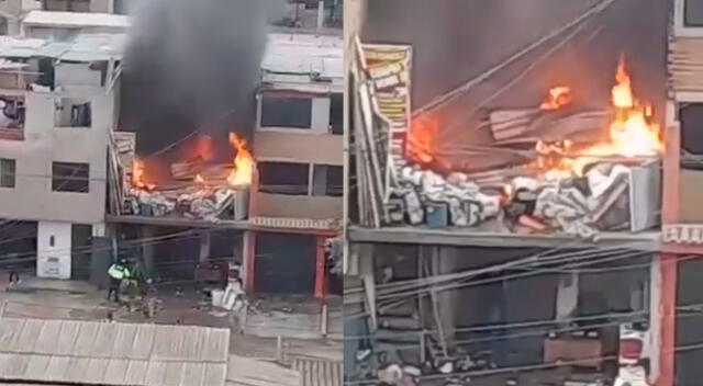 Incendio consumió la vivienda de la familia, la cual era usada presuntamente como chatarrería.