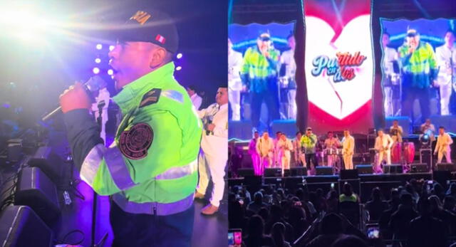 Policía peruano canta "Partido en dos" y deja sorprendido al público con su talento sobre el escenario.
