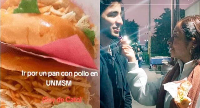 Pan con pollo de la San Marcos se vuelve viral y alumnos de la PUCP van a comprarlo.