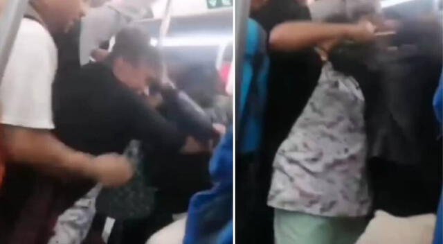 Mujeres terminan peleándose por la disputa en el tren eléctrico: "Ya siéntese, señora"