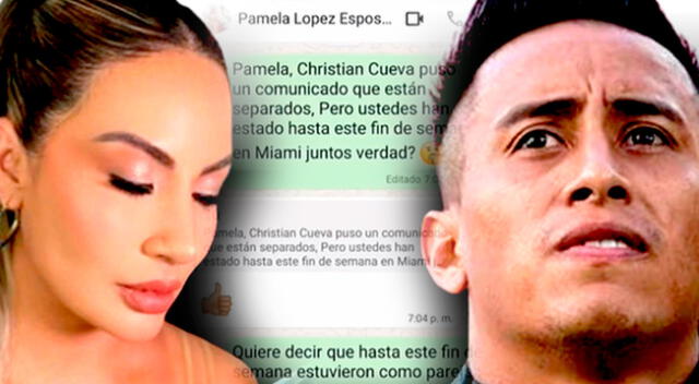 Pamela López responde si sabía de su ruptura con Christian Cueva.
