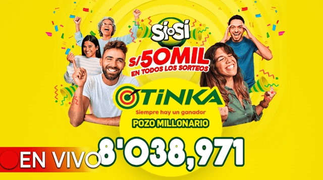 El pozo millonario de la Tinka se sorteará el domingo 7 de julio a las 10:50 p.m.