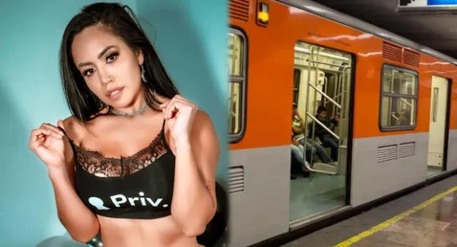 Luna Bella, modelo de OnlyFans, graba video manteniendo relaciones íntimas en pleno vagón del metro de CDMX