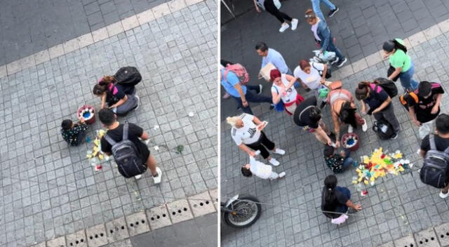 Transeúntes conmueven a las redes al comprar todas las gelatinas que se les cayeron a niño ambulante