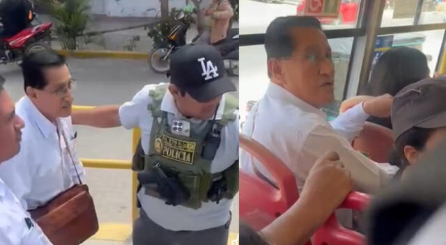 El exalcalde se mostró sorprendido ante la inesperado intervención de la PNP.