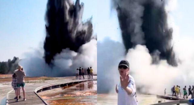 Fuerte explosión en el Parque Nacional de Yellowstone sorprende a turistas y provoca su cierre temporal.