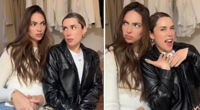 Natalie Vértiz y Ale Venturo graban particular video de TikTok.