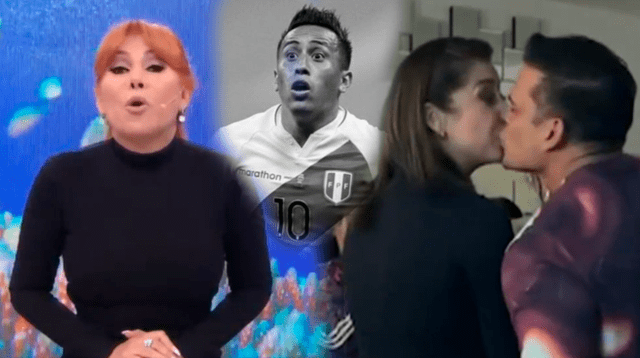 Magaly Medina poco interesada con noticia sobre Christian Cueva y prefiere beso de Karla Tarazona y Christian Domínguez.