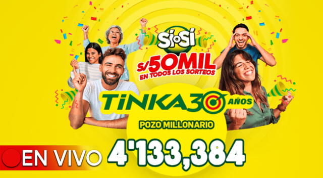 El pozo millonario de la Tinka se sorteará el domingo 4 de agosto a las 10:50 p.m.