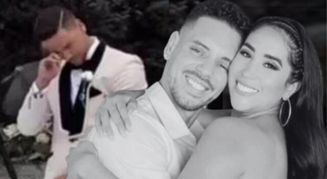 Anthony Aranda rompe en llanto en su boda con Melissa Paredes.