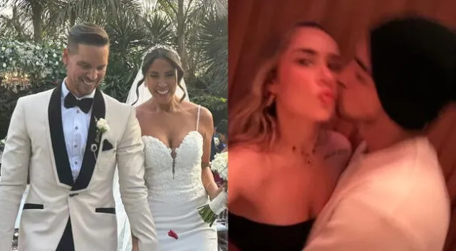 Rodrigo Cuba y Ale Venturo  derrocharon amor tras boda de Melissa Paredes y Anthony Aranda.