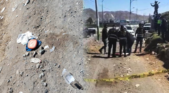 Feto de bebé fue dejado en descampado por la vía carrozable de Patasagua Bajo en Arequipa.