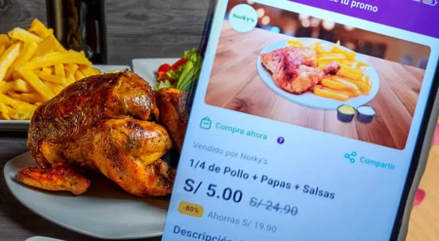 Tu cuarto de pollo sale a 5 soles con Yape y hasta que termine agosto.