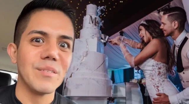 Melissa Paredes sacó cara por pastelero que realizó el pastel de su boda.