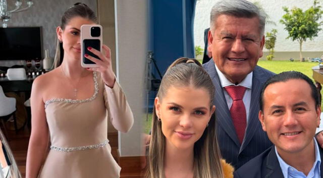 Brunella Horna asiste a la fiesta de su suegro César Acuña.