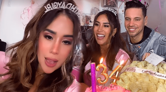 Melissa Paredes cumplió 34 años y Anthony Aranda la sorprende con fiesta.