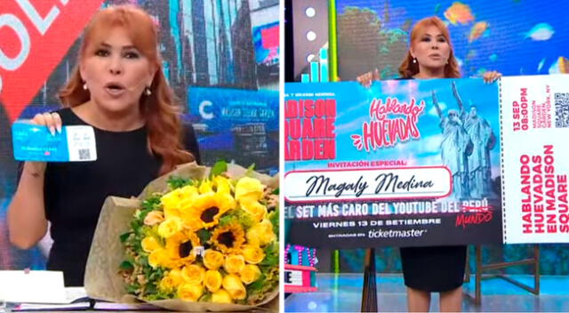 Magaly Medina recibe exclusiva invitación para el show de Hablando Huevadas en el Madison Square Garden